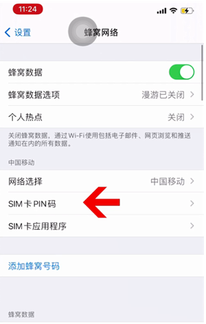 文教镇苹果14维修网分享如何给iPhone14的SIM卡设置密码 