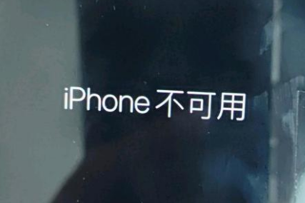 文教镇苹果服务网点分享锁屏界面显示“iPhone 不可用”如何解决 